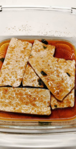 Lasaña de tofu con bechamel de calabacín