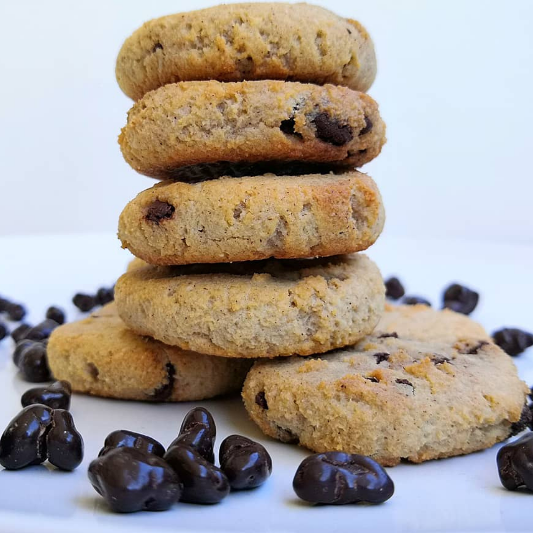 Cookies de coco con nibs de cacao