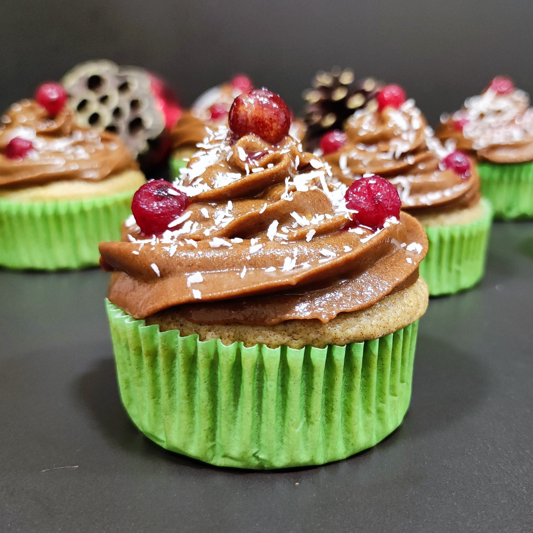 Cupcakes saludables navideñas